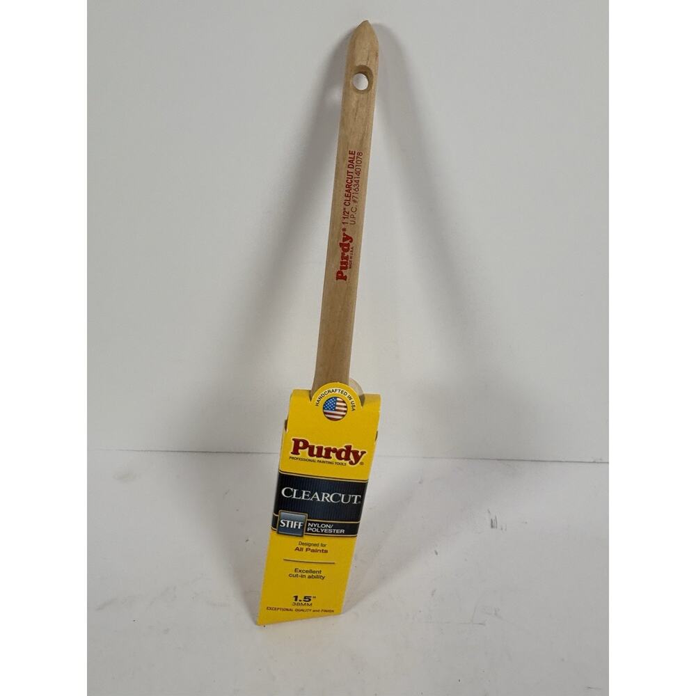 Purdy Clearcut 1.5” Stiff Paint Brush Nylon Polyester USA New